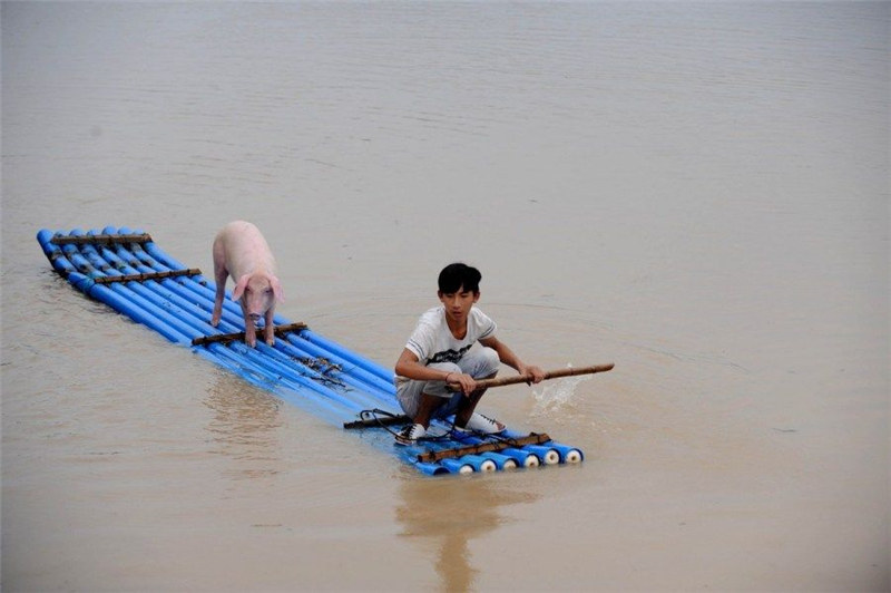 Land unter in Ostchina