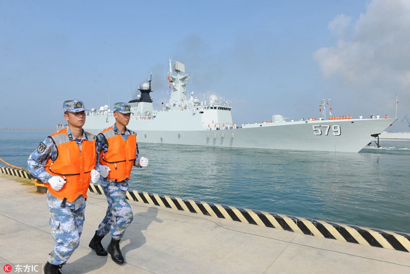 24. Sonderflotte der chinesischen Marine lichtet in Qingdao den Anker