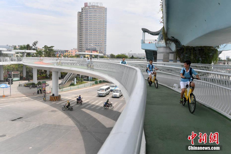 Chinas erster Luftradweg in Xiamen
