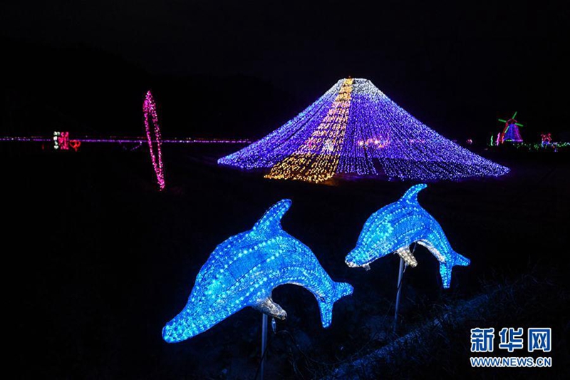 Lichtshow in Zhejianger Dorf