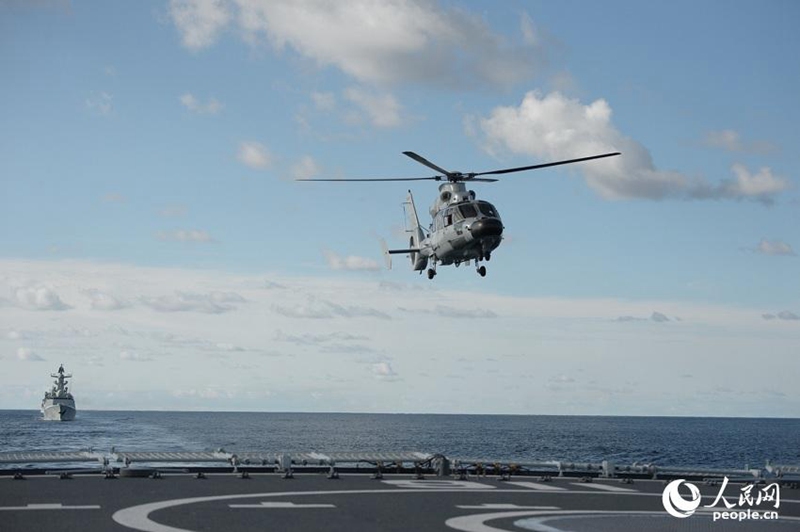 Teilnehmer der chinesischen ?Joint Sea 2017“ führen übungen im Japanischen Meer durch