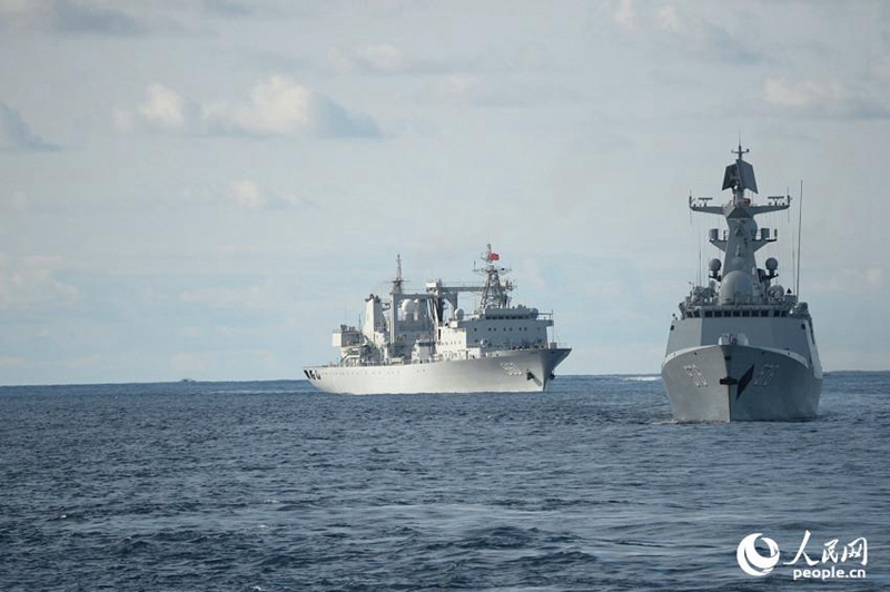 Teilnehmer der chinesischen ?Joint Sea 2017“ führen übungen im Japanischen Meer durch