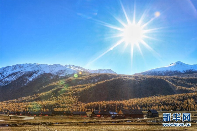 Herbstlandschaft am Kanas-See in Xinjiang