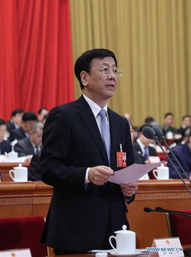 4. Plenarsitzung der 1. Tagung  des 13. Nationalen Volkskongresses in Beijing er?ffnet