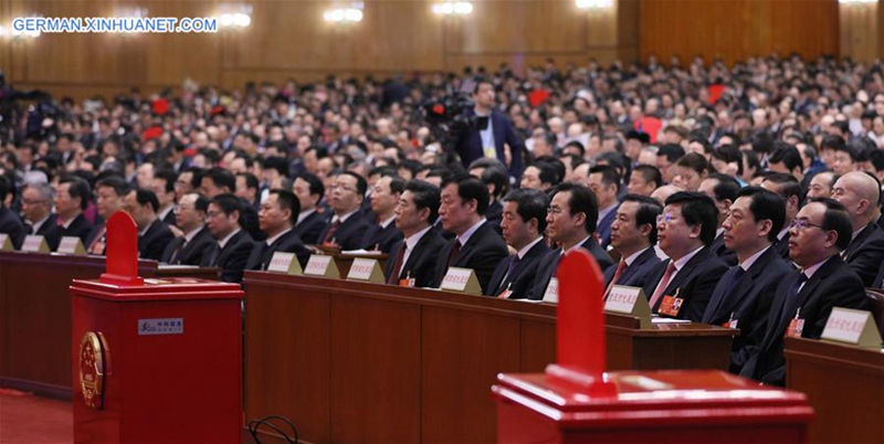 Fünfte Plenarsitzung der ersten Tagung des 13. NVK in Beijing abgehalten