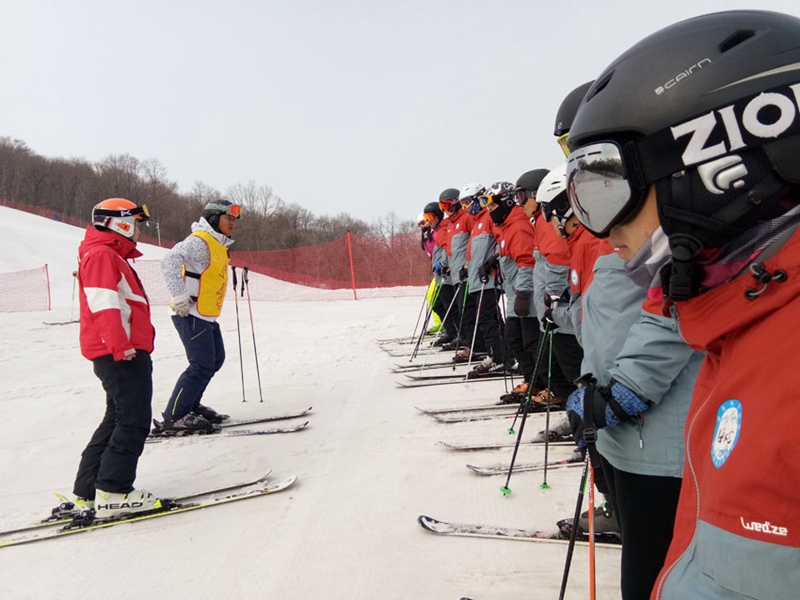 Ski-Liebhaber in Yanqing