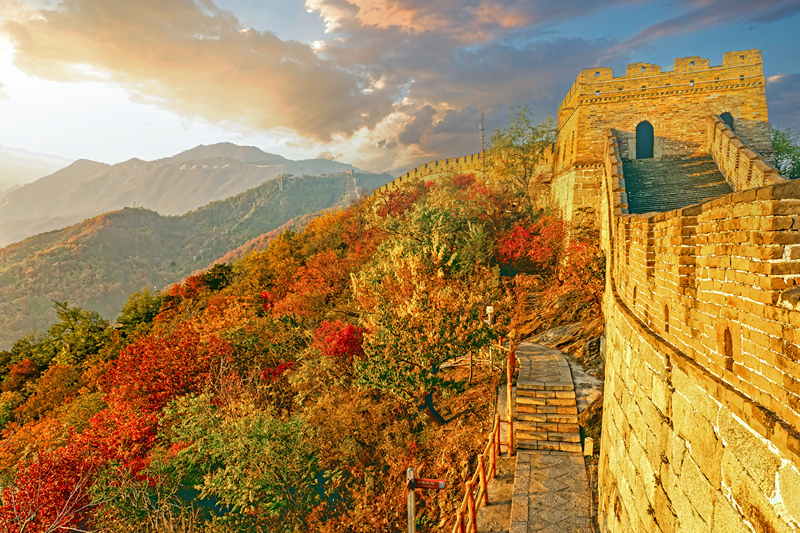 Atemberaubende Herbstlandschaften an der Gro?en Mauer